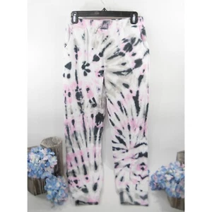 Design History Black Pink White Tie Dye Jogger Sweatpants Size XL 14 EUC - Picture 1 of 3