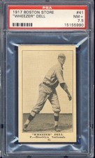 1917 H801-8 Boston Store Baseball #41 Wheezer Dell PSA 7.5