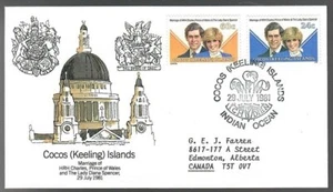 COCOS (KEELING) ISLANDS 1981 Royal Wedding FDC, Charles & Diana - wc180 - Picture 1 of 1