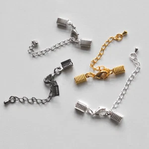 5 uds/13x5 mm latón tapas terminales abrazaderas de cinta mosquetón cadena - Imagen 1 de 6