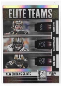 2007 Donruss Elite Teams Black #14 Drew Brees/Deuce McAllister/Reggie Bush /800 - Picture 1 of 2