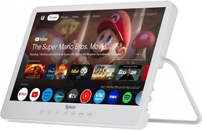 SYLVOX 15.6 inch Portable TV 10000 mAh smart Google TV 12V DC 1080P Waterproof - Image 1 of 4