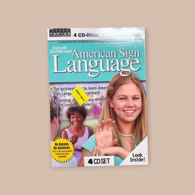 American Sign Language  ASL Instant Immersion | PC CD 4-Disk Set | Brand NEW - Image 1 of 2