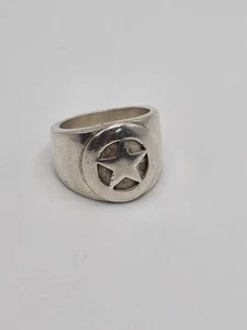 Ambriz Sterling Silver Star Heavy Band Ring Size 7 - Picture 1 of 9