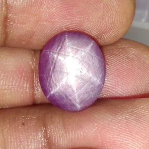 Natural Star Ruby Oval Shape Cabochon Six Rayed Star Gemston 11.65 Ct 14X12X6 mm - Picture 1 of 7