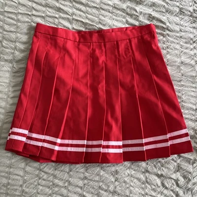 FALDA PEQUEÑA FOREVER 21 MUJER ROJA PLISADA COSPLAY ANIMADORA SEXY HALLOWEEN Foto 1 de 4