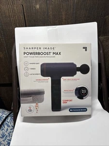 Sharper Image Powerboost Max Massage Gun - 6 Attachments, 7 Speeds, Quiet Mot... - Picture 1 of 4