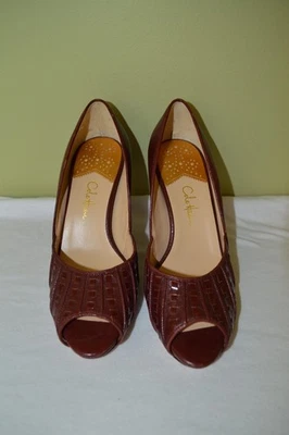 Cole Haan Air Melinda Borgoña Bomba Peep Toe Mujer 7.5 Foto 1 de 4