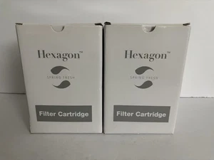 2x Hexagon Spring Fresh Water Filter Replacement Cartridges - Brand New - Picture 1 of 5