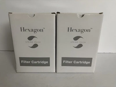 2x Cartuchos de Substituição de Filtro de Água Doce Hexagonal Spring - Novo em folha - Imagem 1 de 4