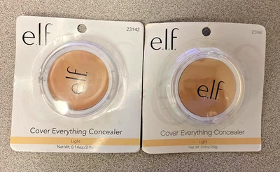 LOTE DE 2 PIEZAS CORRECTOR E.L.F COVER EVERYTHING #23142 LIGHT 0,14 oz CADA UNO Foto 1 de 3