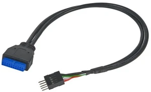 AKASA - Câble d'adaptateur USB 3.0 vers USB 2.0 pour carte mère, 300 mm - Afbeelding 1 van 1