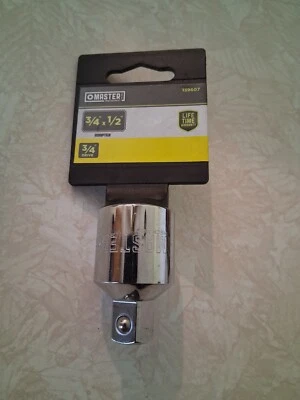3/4 Inch Drive F x 1/2 Inch M  Socket Reducer MASTER MECHANIC - Image 1 of 2