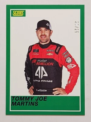 2023 Panini Chronicles NASCAR Racing Score #1 Tommy Joe Martins Purple #20/25 - Image 1 of 2