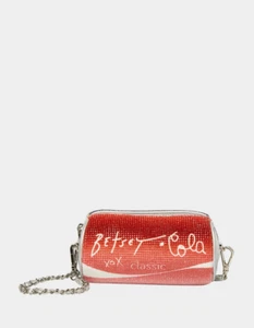 Betsey Johnson Kitsch Bubbly Betsey Red Ombre' Cola Umhängetasche BJ32042A Neu mit Etikett - Bild 1 von 12