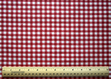 1/4" Red White Gingham Check Quilts Home Decor By the 1/2 yard cotton fabric