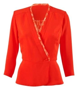 CAbi "Jane" Jacket Style # 216 ~ Size 4 ~ Grenadine Orange ~ $138 Retail NWT pr - Picture 1 of 6