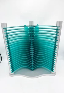 Atlantic CD Tower Rack Holder Organizer Tower Retro 20 CDs InchBlue Green Silver - Picture 1 of 5