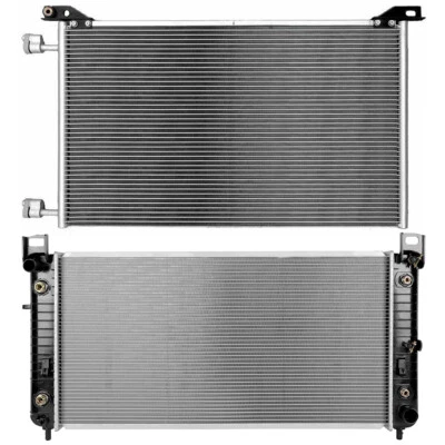 Aluminum Radiator & Condenser Cooling For 2001-2010 Chevrolet Silverado 2500 HD - Image 1 of 4