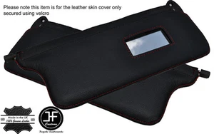 2x FUNDAS DE CUERO PARASOLES PUNTO ROJO SE ADAPTA A ALFA ROMEO ALFASUD SPRINT - Imagen 1 de 3