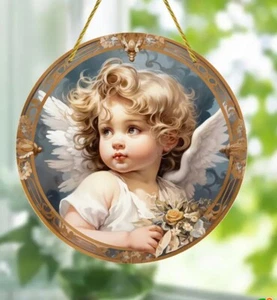 1 Piece Little Angel Window Decor - 6” X 6” Window Decor - Picture 1 of 6