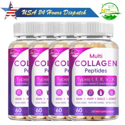 胶原蛋白肽女士和男士I型,III型,V型,X型多胶原蛋白药水解 — 第 1/4 张图片