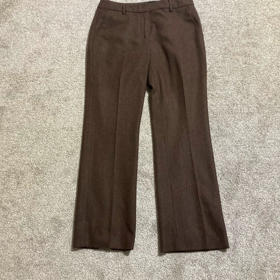 Pantalones para mujer Chadwick talla 8 marrón mezcla de lana totalmente forrados pantalones pierna recta Foto 1 de 4