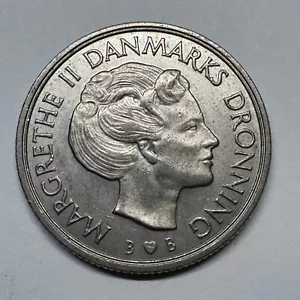 1980 Denmark 1 Krone - Beautiful Coin - #B-056 - Picture 1 of 2