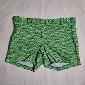 Pantalones Cortos Para Mujer Laundry by Shelli Segal Los Angeles Talla 14 Verde Lima Patrón - Imagen 1 de 7