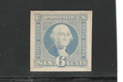 US 1869 GEORGE WASHINGTON ESSAY SCOTT # 115-E2B DIE SUNK ON CARD IN BLUE - Image 1 of 2