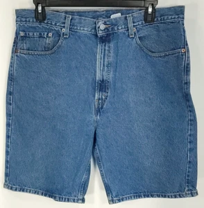Vintage Levi's 505 Denim Shorts Men's 40 Regular Fit Blue Fade Distressed - Picture 1 of 12