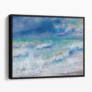 Seascape (1897) by Pierre-Auguste Renoir Coastal Ocean Canvas Print Wall Art - Picture 1 of 7