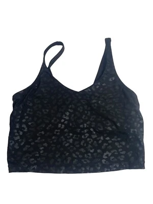 Unbranded sports bra top black animal print size medium (no tags)  - Image 1 of 3