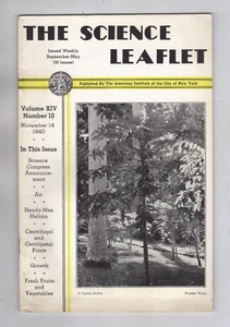 NOV. 14, 1940 THE SCIENCE LEAFLET The American Institute of the City of New York - Picture 1 of 3