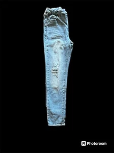 Old Navy Regular Jeans Boys Size 16 Blue Denim Adjustable Waist . Original Taper - Picture 1 of 5