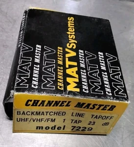 New Channel Master Backmatched Line Tapoff UHF/VHF/FM 1 TAP 23 DB MODEL 7229 - Picture 1 of 2