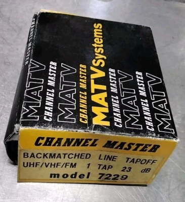 New Channel Master Backmatched Line Tapoff UHF/VHF/FM 1 TAP 23 DB MODEL 7229 - Image 1 of 2