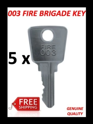 5 x Fire Brigade 003 Key Cut To Code Suits Australian Emergency Services Locks - image 1 of 2