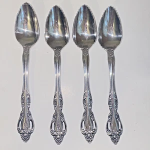 Vintage Imperial International Chalmette Fruit Orange Citrus Spoons Set of 4 - Picture 1 of 11