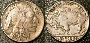 États-Unis - 5 cents Buffalo nickel 1918 D, Denver ! KM#134 - Foto 1 di 1