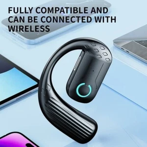 5.3 Wireless Bluetooth Business Earphone Headset Truck Driver Sport Earbud - Picture 1 of 7