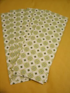 6 handgefertigte Lesezeichen Quilt & Blattmuster in Grün & Blues - Bild 1 von 4