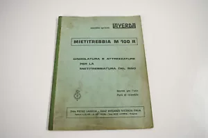 Mietitrebbia Laverda M 100 R Manuale d'Officina CR1 - Imagen 1 de 3