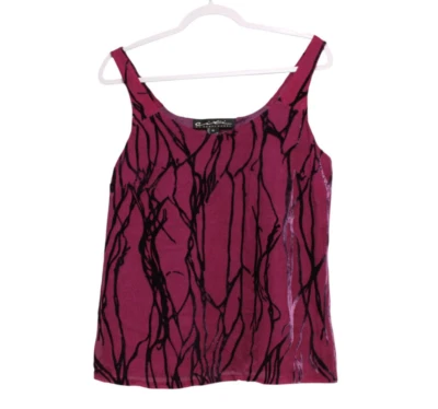 Blusa De Colección Y2K Seda Talla 10 Púrpura Terciopelo Burnout Bruja Gótica Hada Gasa Foto 1 de 4