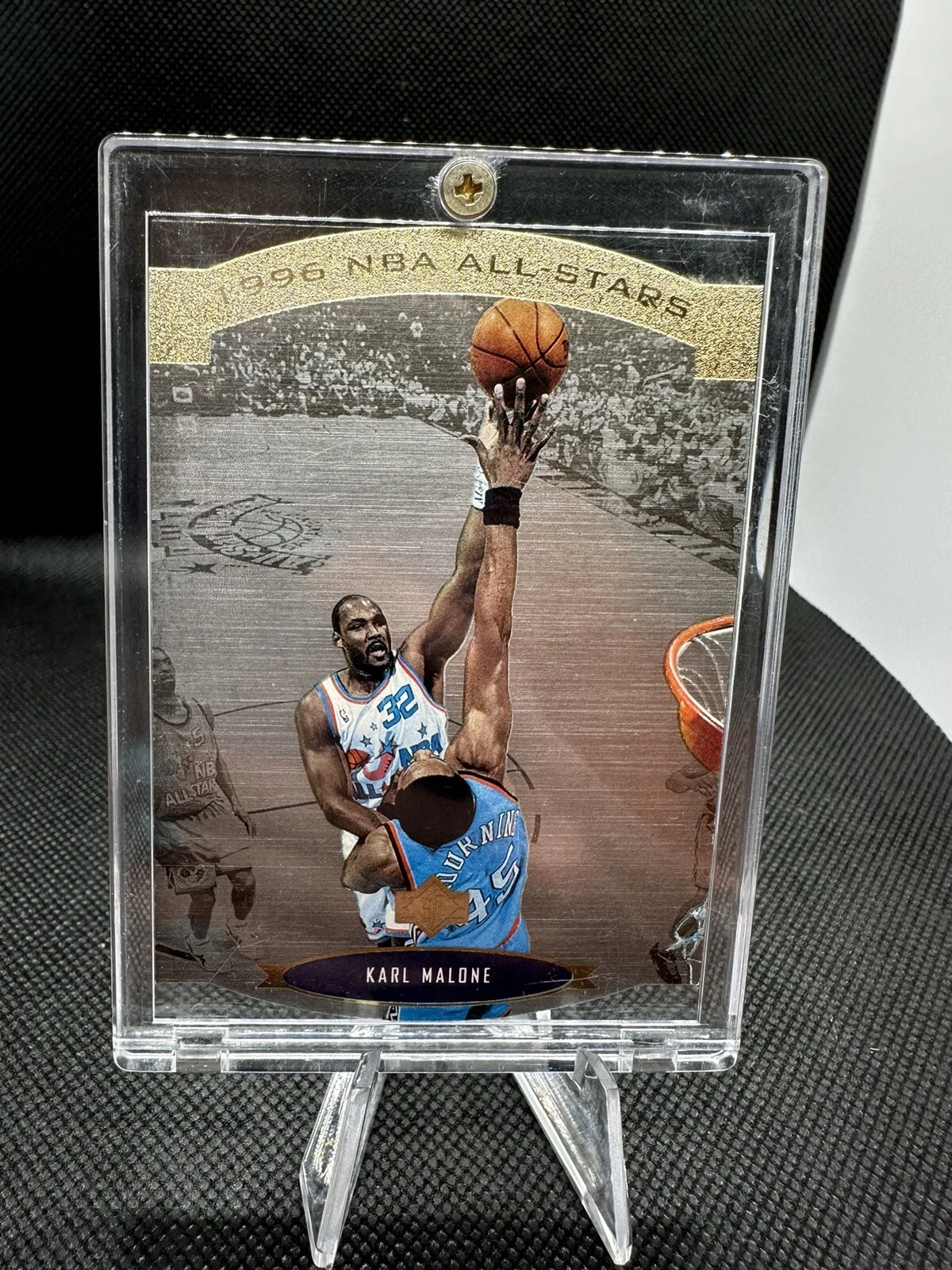 1995-96 SP NBA All-Stars Die-Cut Gold #AS19 KARL MALONE Utah Jazz HOF, Mailman!
