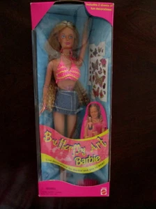 1998 BUTTERFLY Art BARBIE DOLL Controversial TATTOO NRFB Strawberry BLONDE NEW - Picture 1 of 1