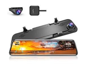 JOMISE K17 4K 12" Rear View Mirror Camera, 2160P Full HD Rearview Mirror, Mir... - Picture 1 of 8