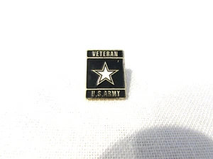 Vintage U.S. Army Veteran Revers/Hut Pin goldfarben mit schwarzer Emaille EB-USA - Bild 1 von 3