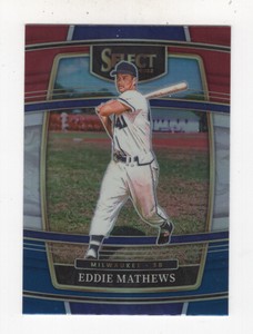 2022 SELECT BASEBALL TRI-COLOR PRIZM EDDIE MATHEWS MILWAUKEE BRAVES #87