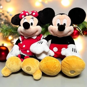 Disney Tiendas Minnie y Mickey Mouse Peluche 25" Grandes Peluches Muñecas Juguetes - Imagen 1 de 7